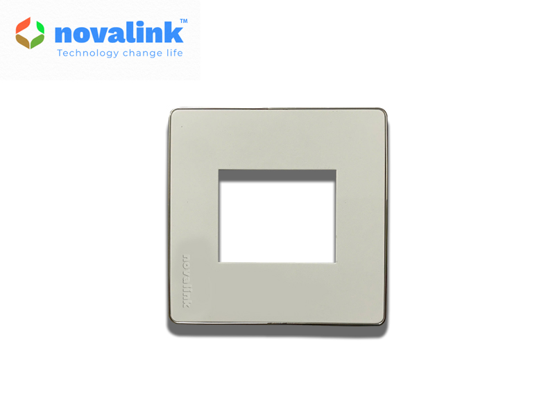 Mặt ổ cắm mạng 2 cổng hình vuông Novalink